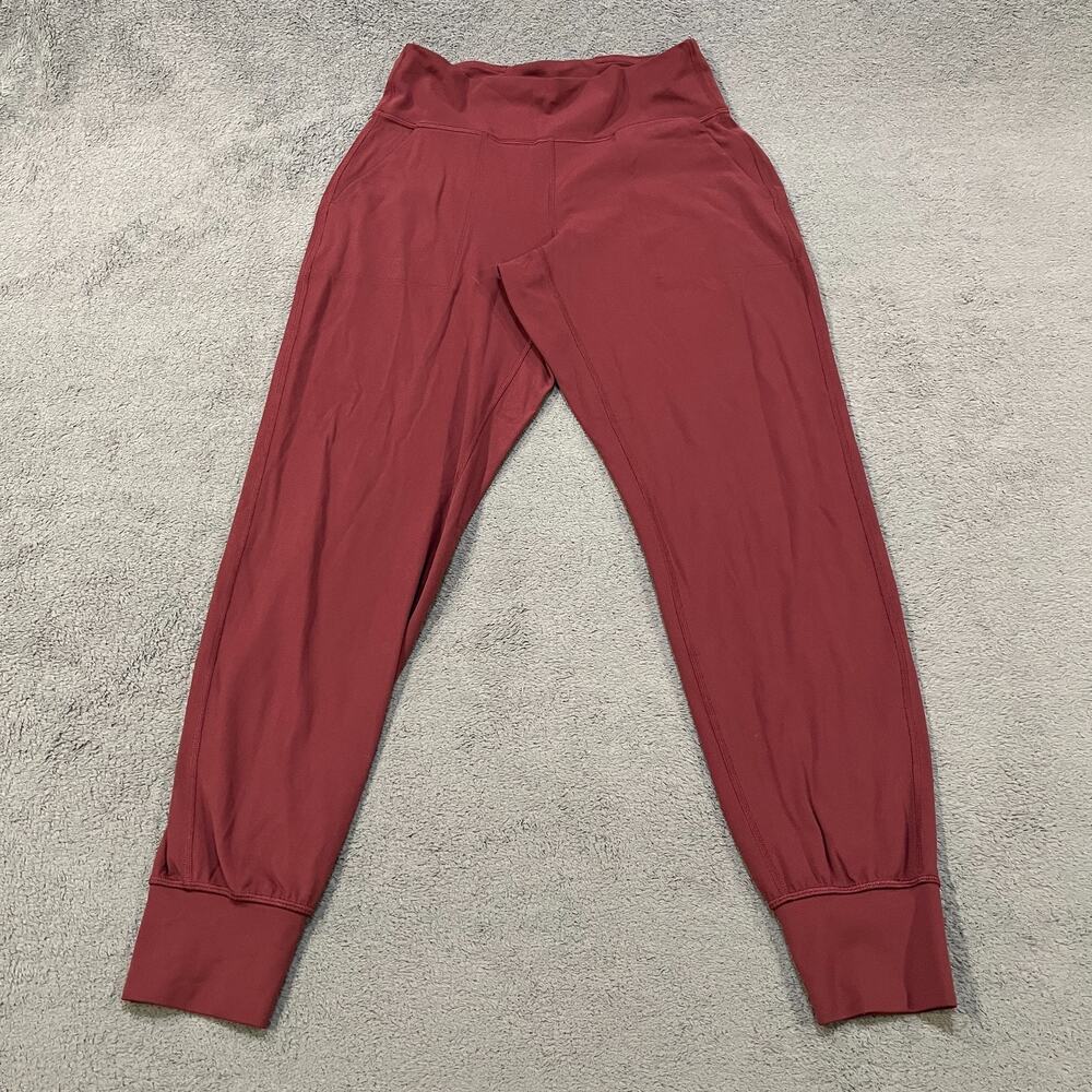 Lululemon Red Workout Stretch Pants High Rise Athletic Joggers Women's Size 8
